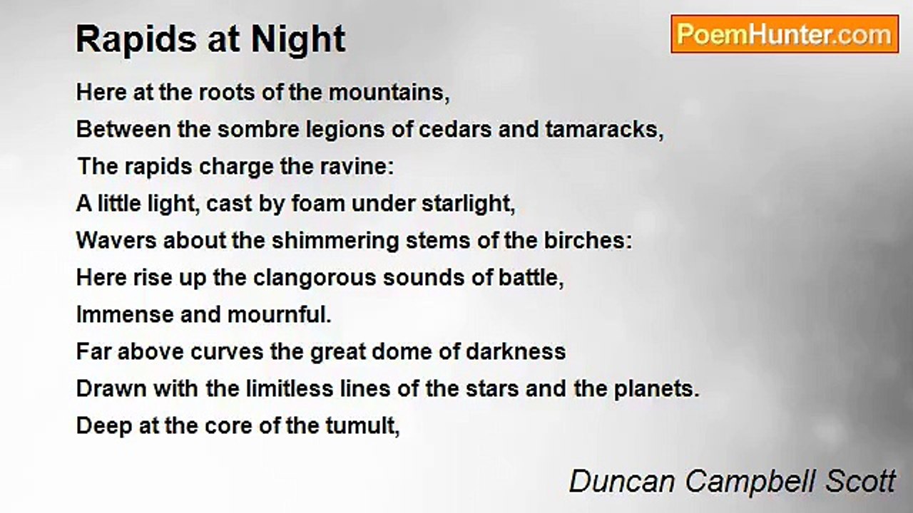 Duncan Campbell Scott - Rapids at Night