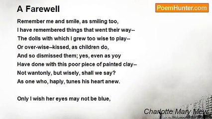 Charlotte Mary Mew - A Farewell