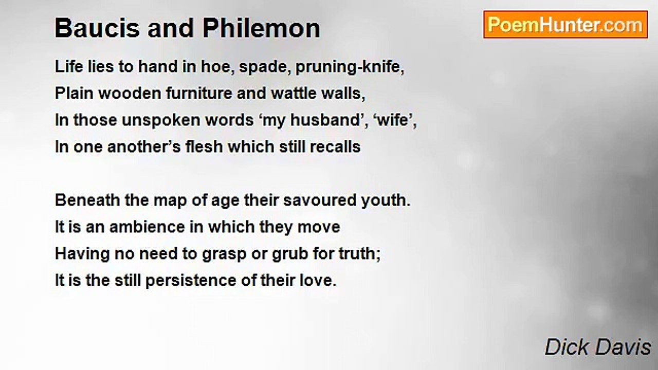 Dick Davis - Baucis and Philemon