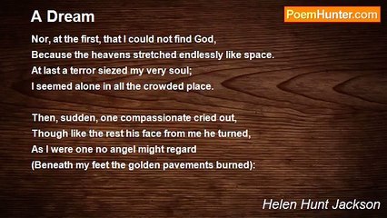Helen Hunt Jackson - A Dream