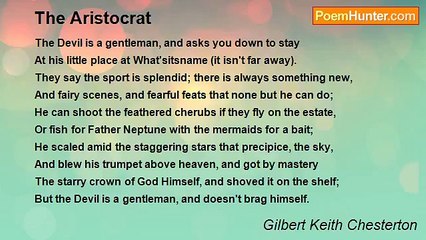 Gilbert Keith Chesterton - The Aristocrat