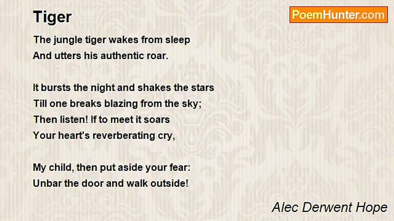 Alec Derwent Hope - Tiger