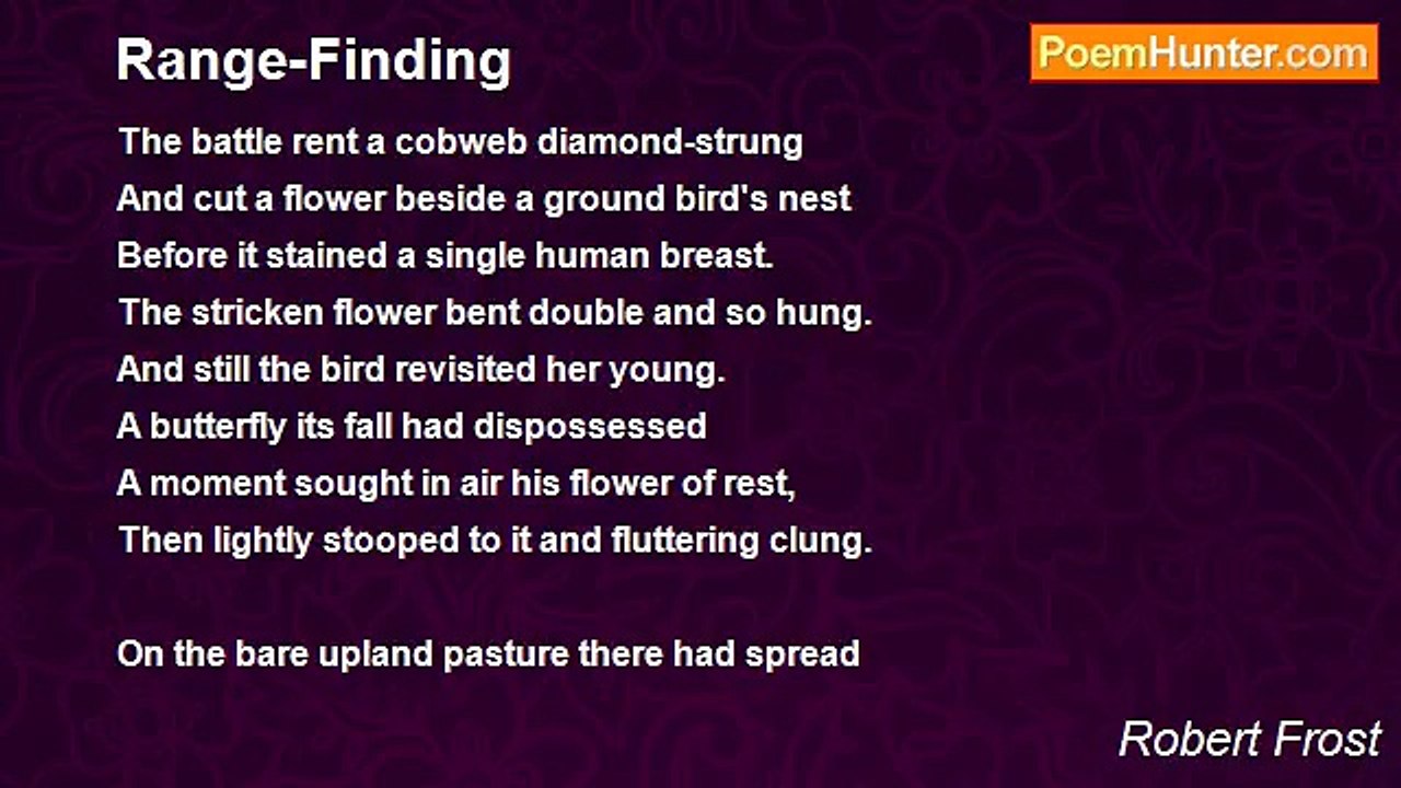 Robert Frost - Range-Finding