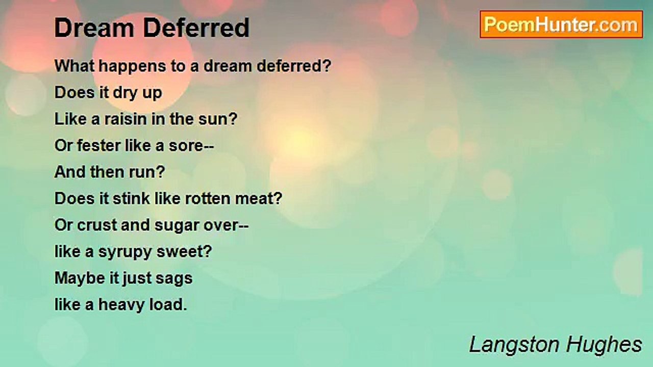 Langston Hughes - Dream Deferred