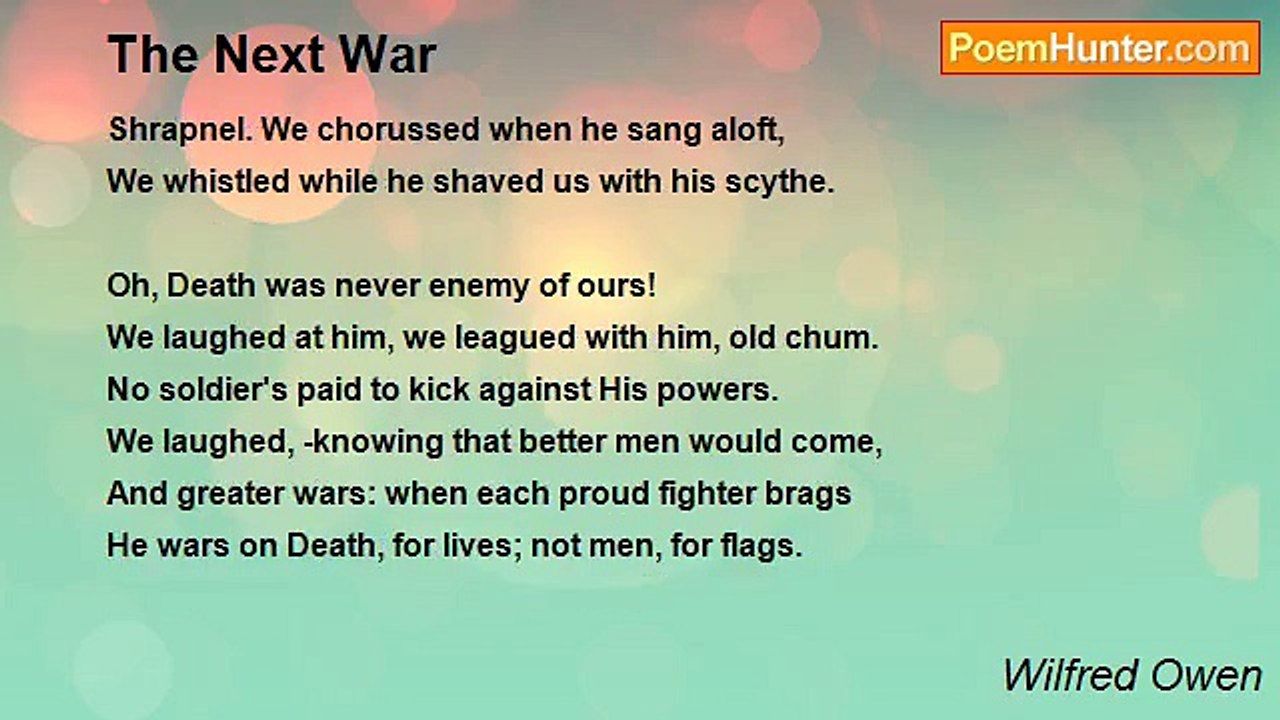 Wilfred Owen - The Next War