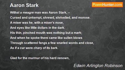 Edwin Arlington Robinson - Aaron Stark