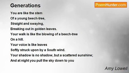 Amy Lowell - Generations