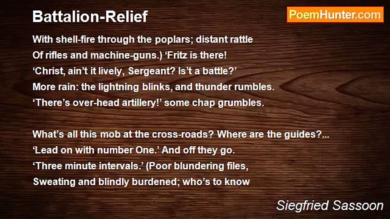 Siegfried Sassoon - Battalion-Relief