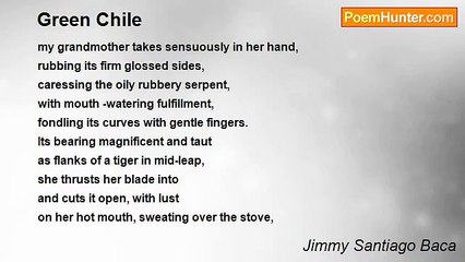 Discover the Rich Flavors of Jimmy Santiago Baca's 'Green Chile' 🌶️