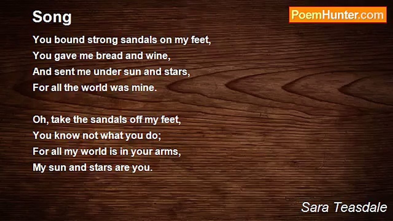 Sara Teasdale - Song