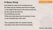 Henry Van Dyke - A Noon Song