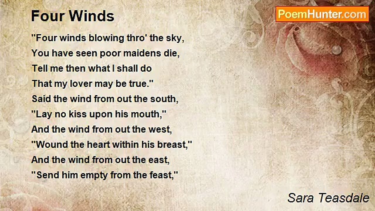 Sara Teasdale - Four Winds