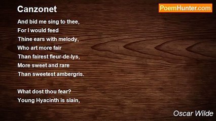 Oscar Wilde - Canzonet