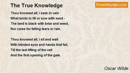 Oscar Wilde - The True Knowledge