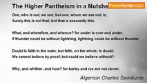 Algernon Charles Swinburne - The Higher Pantheism in a Nutshell