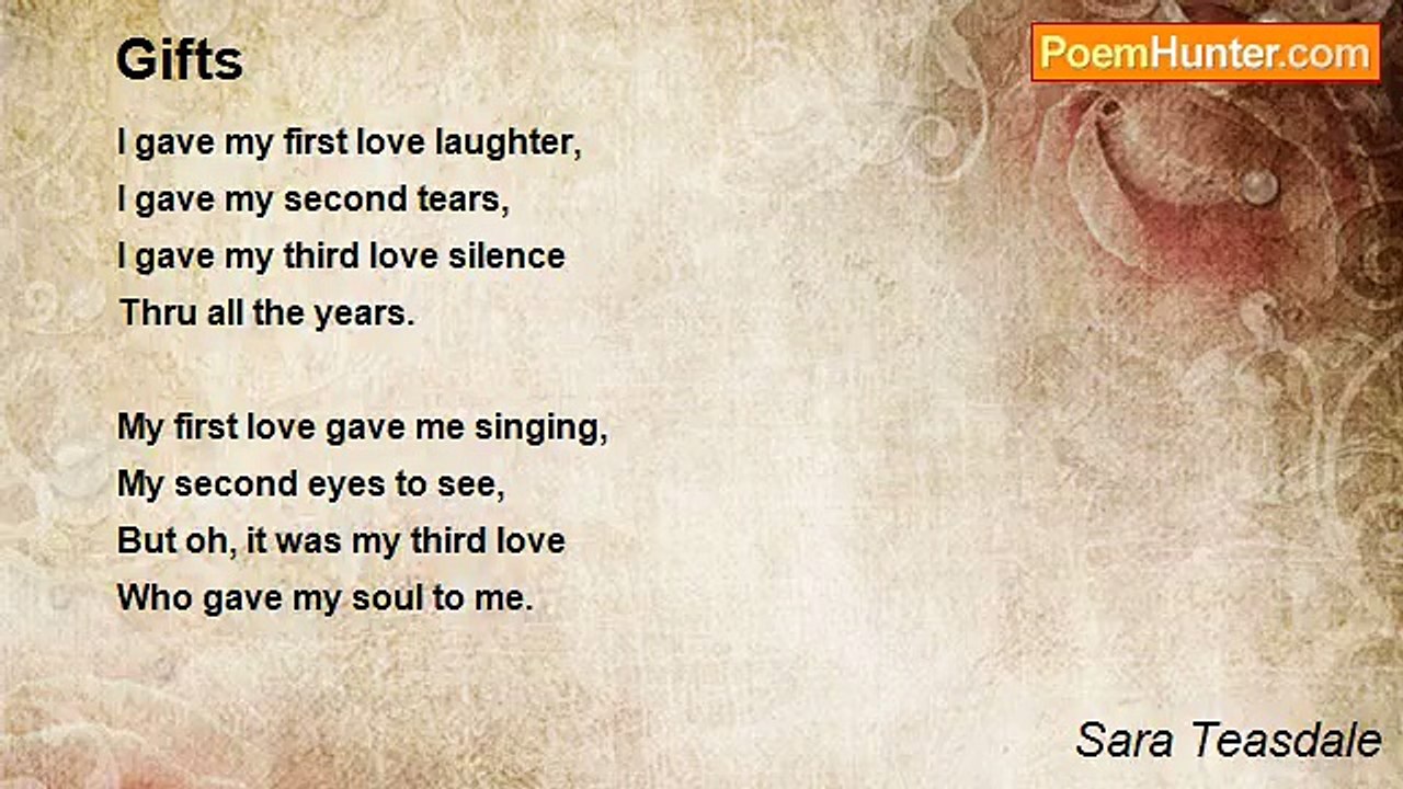 Sara Teasdale - Gifts