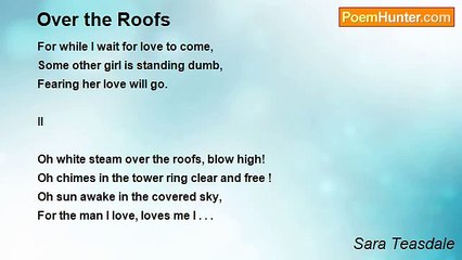 Sara Teasdale - Over the Roofs