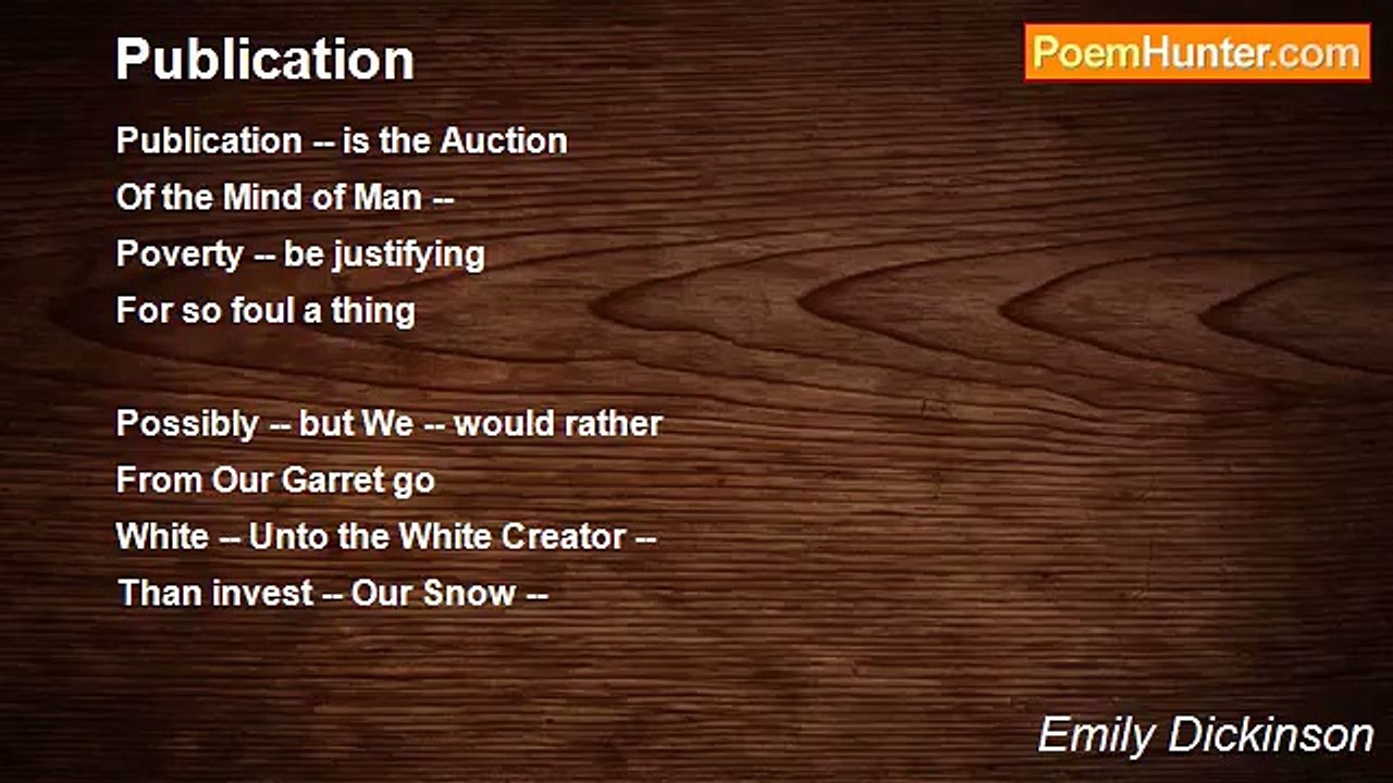Emily Dickinson - Publication