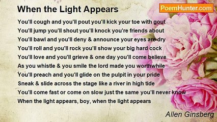 Allen Ginsberg - When the Light Appears