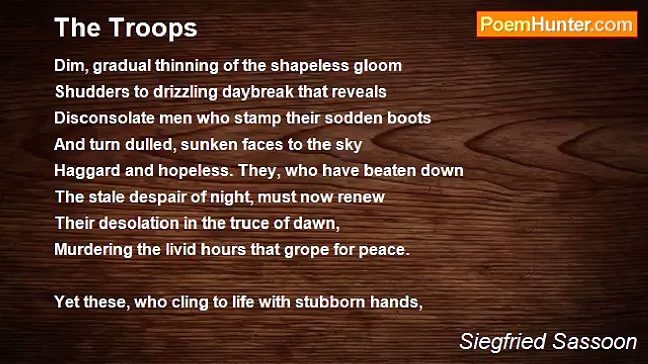 Siegfried Sassoon - The Troops