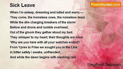 Siegfried Sassoon - Sick Leave