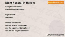 Langston Hughes - Night Funeral in Harlem