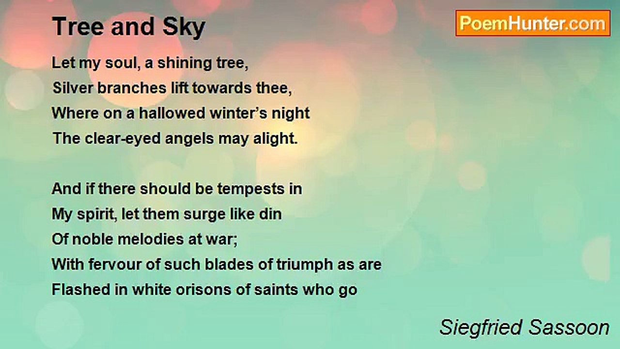 Siegfried Sassoon - Tree and Sky
