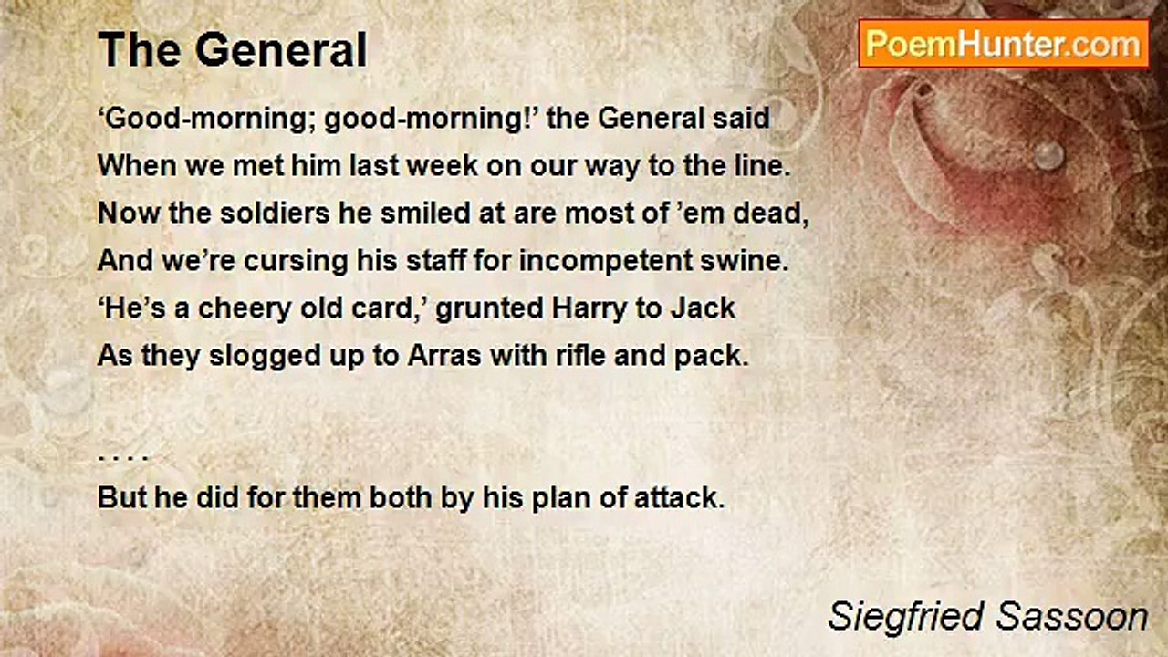 Siegfried Sassoon - The General