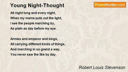 Robert Louis Stevenson - Young Night-Thought