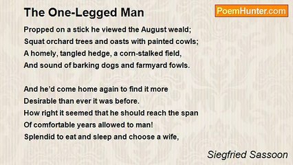 Siegfried Sassoon - The One-Legged Man