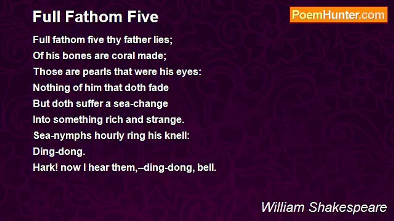 William Shakespeare - Full Fathom Five