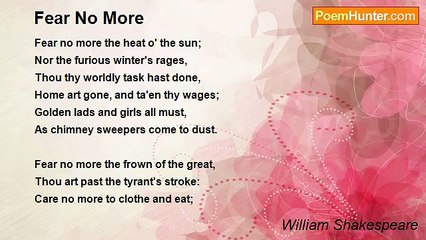 William Shakespeare - Fear No More