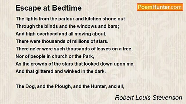 Robert Louis Stevenson - Escape at Bedtime