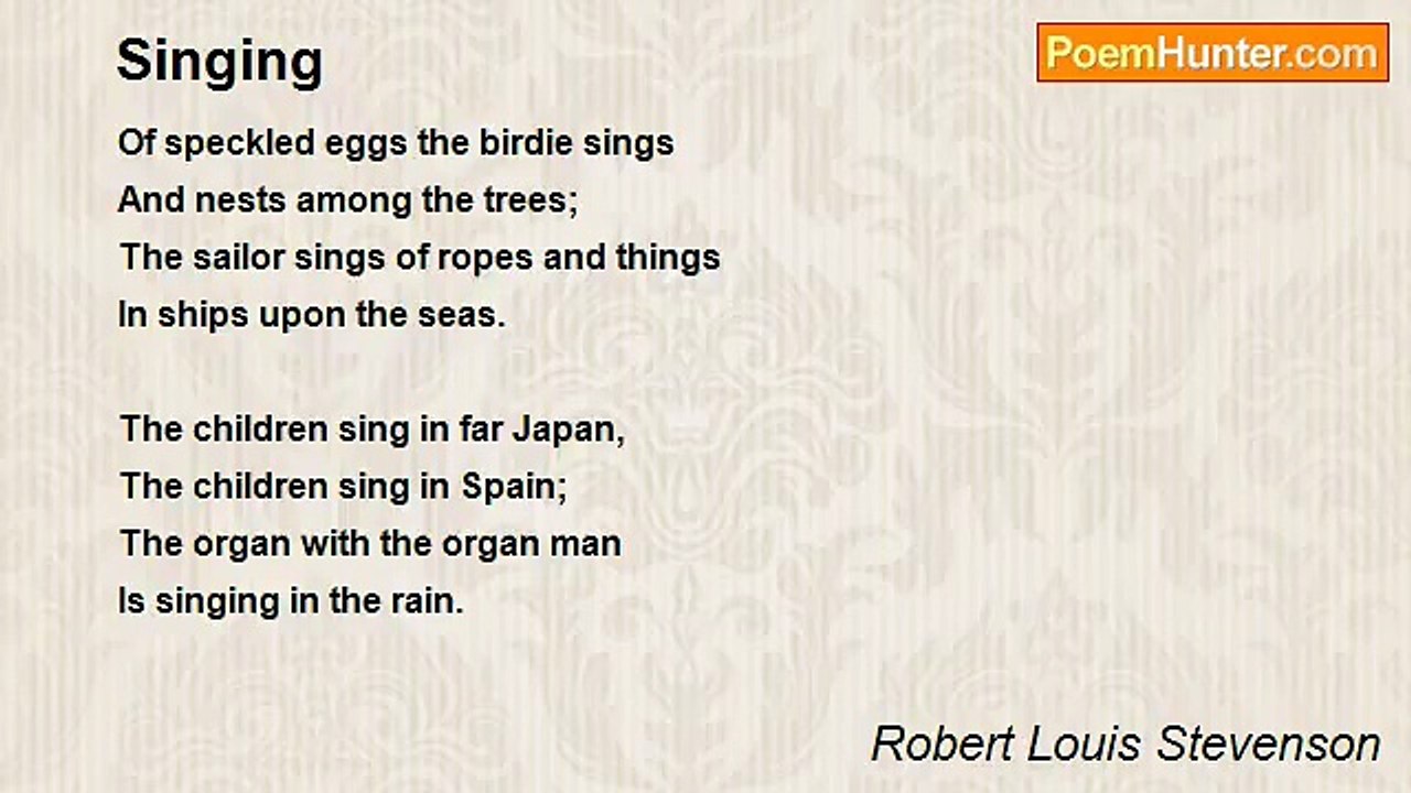 Robert Louis Stevenson - Singing