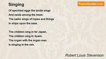 Robert Louis Stevenson - Singing