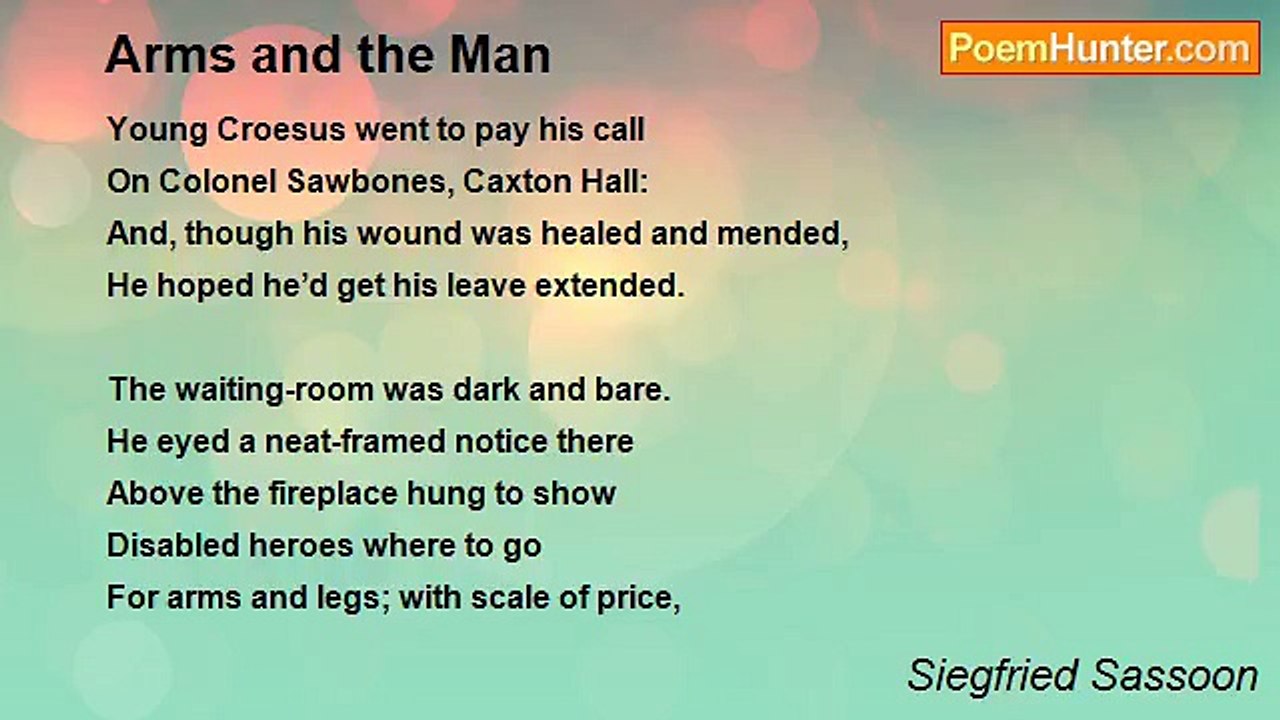 Siegfried Sassoon - Arms and the Man