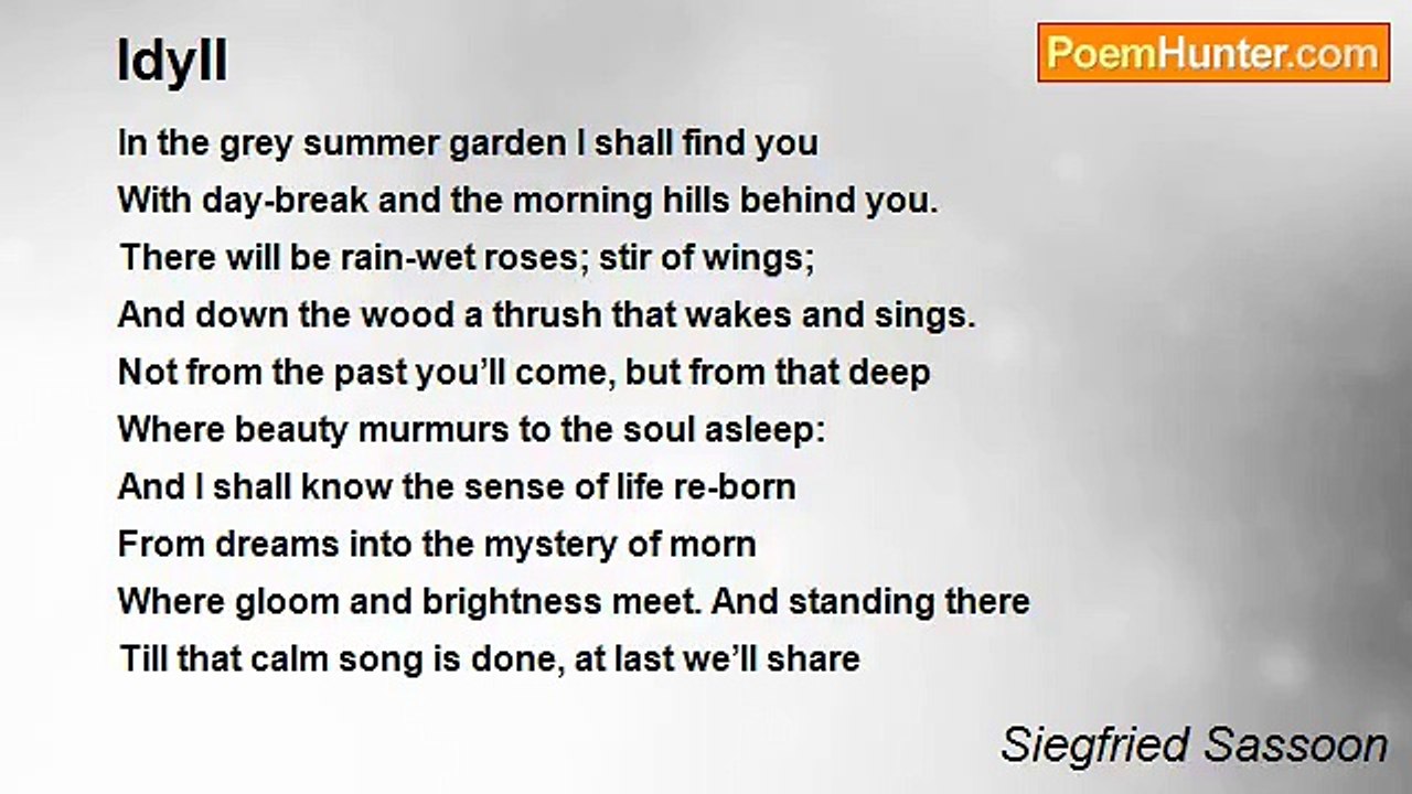 Siegfried Sassoon - Idyll