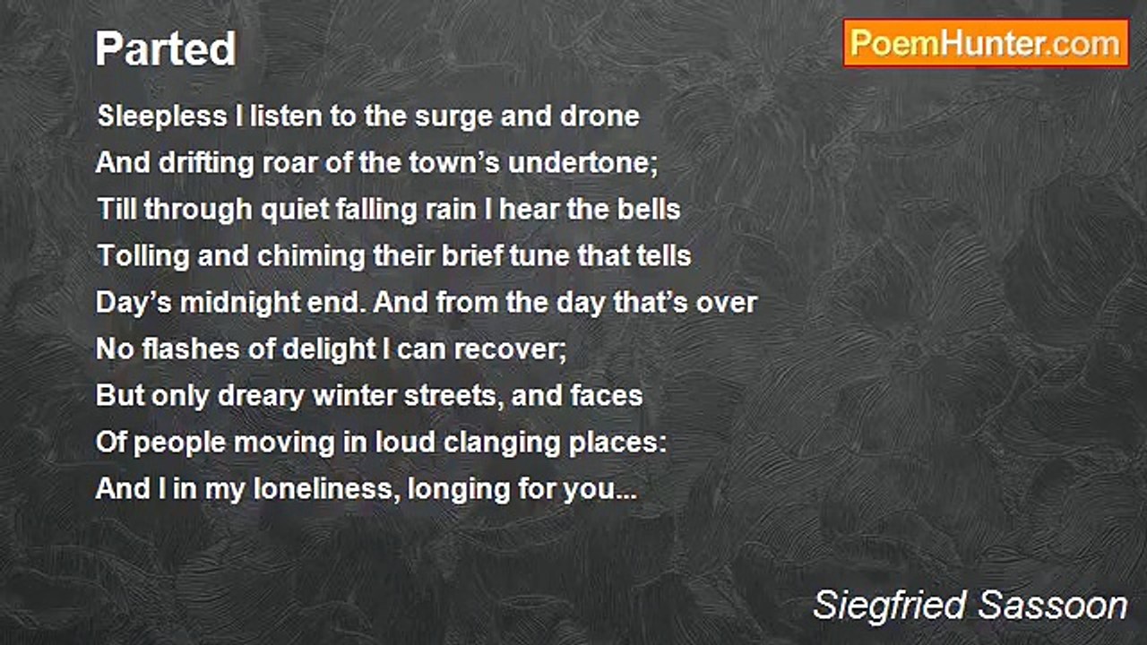 Siegfried Sassoon - Parted