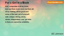 BS Johnson - For a Girl in a Book