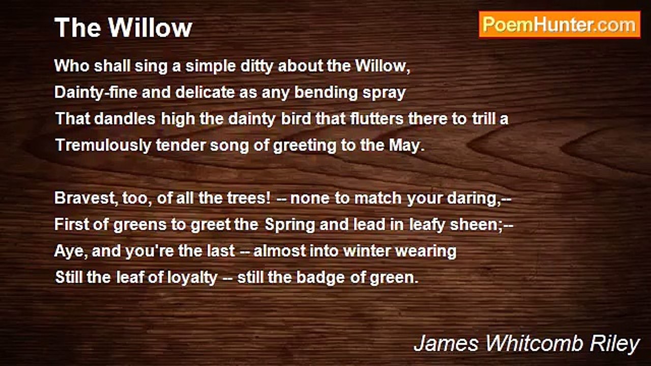 James Whitcomb Riley - The Willow