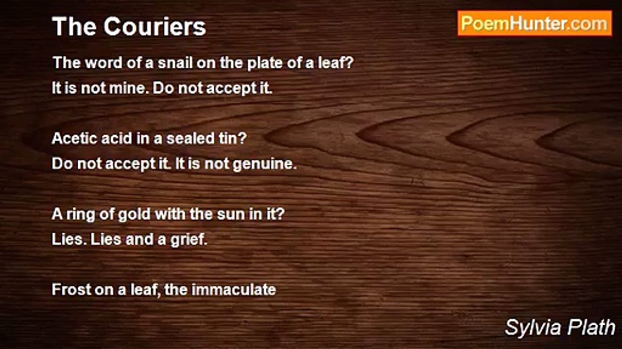 Sylvia Plath - The Couriers