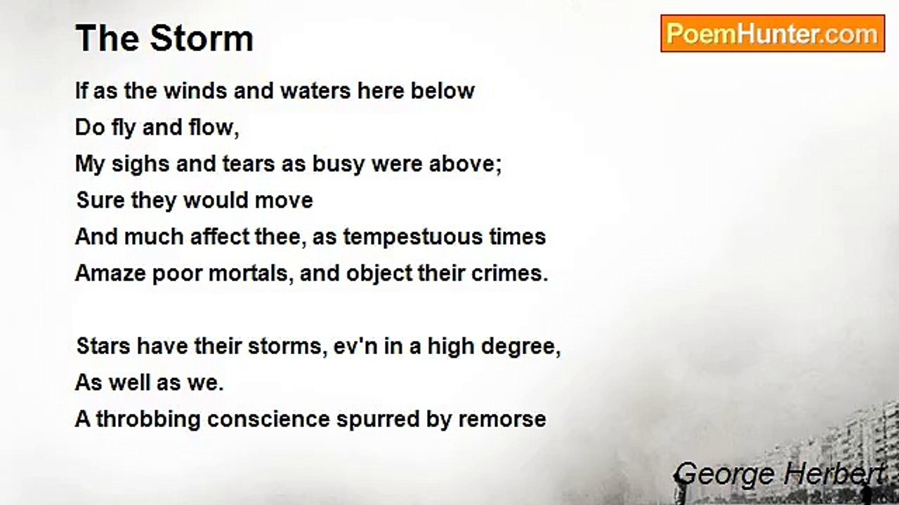 George Herbert - The Storm