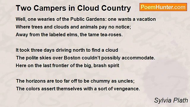 Sylvia Plath - Two Campers in Cloud Country