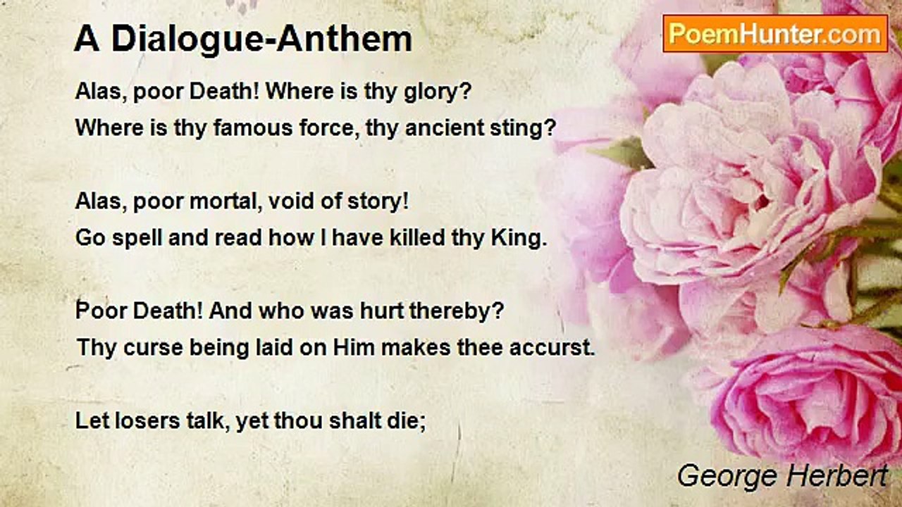 George Herbert - A Dialogue-Anthem