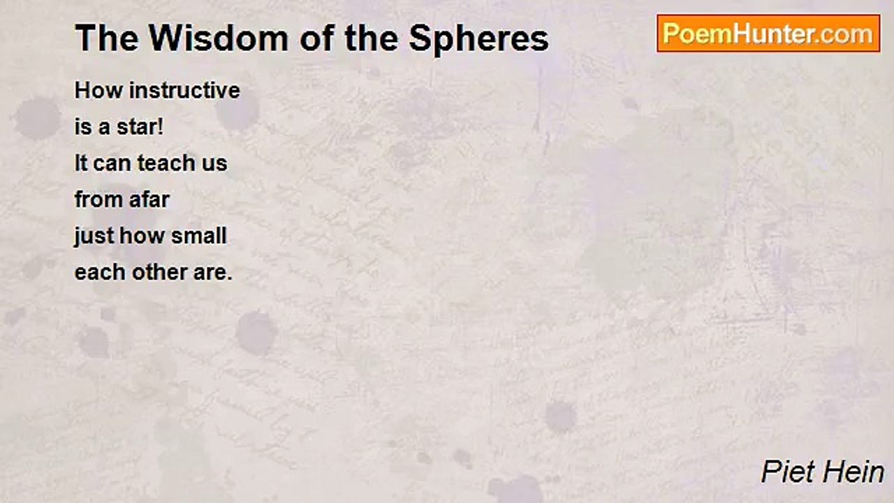 Piet Hein - The Wisdom of the Spheres