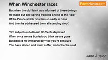 Jane Austen - When Winchester races
