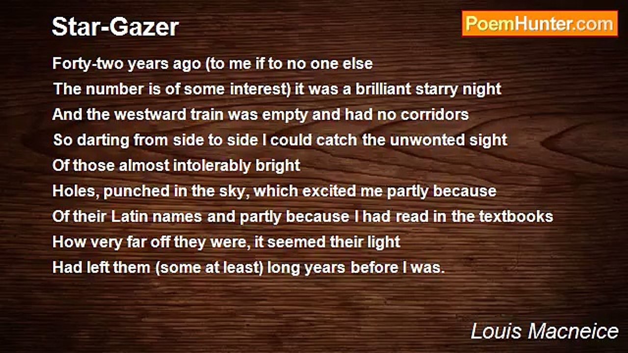 Louis Macneice - Star-Gazer