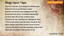 Jonathan Swift - Elegy Upon Tiger