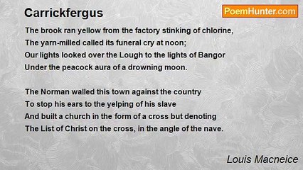 Louis Macneice - Carrickfergus
