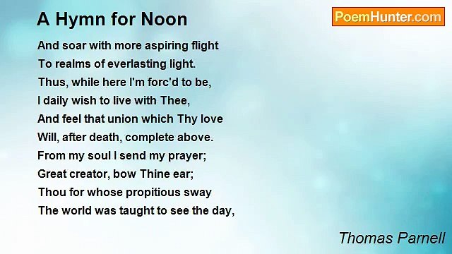 Thomas Parnell - A Hymn for Noon